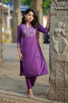 Pravya Wine Kurti Set (Set of 2)