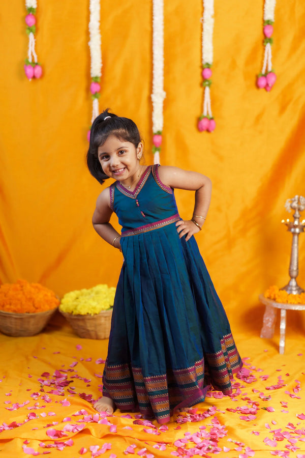 Geetanjali Teal Frock Mini