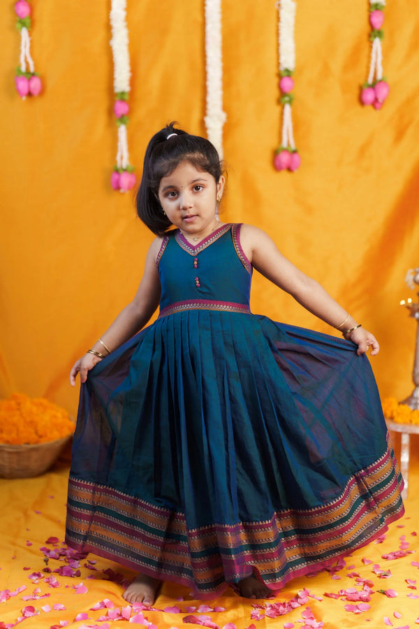 Geetanjali Teal Frock Mini