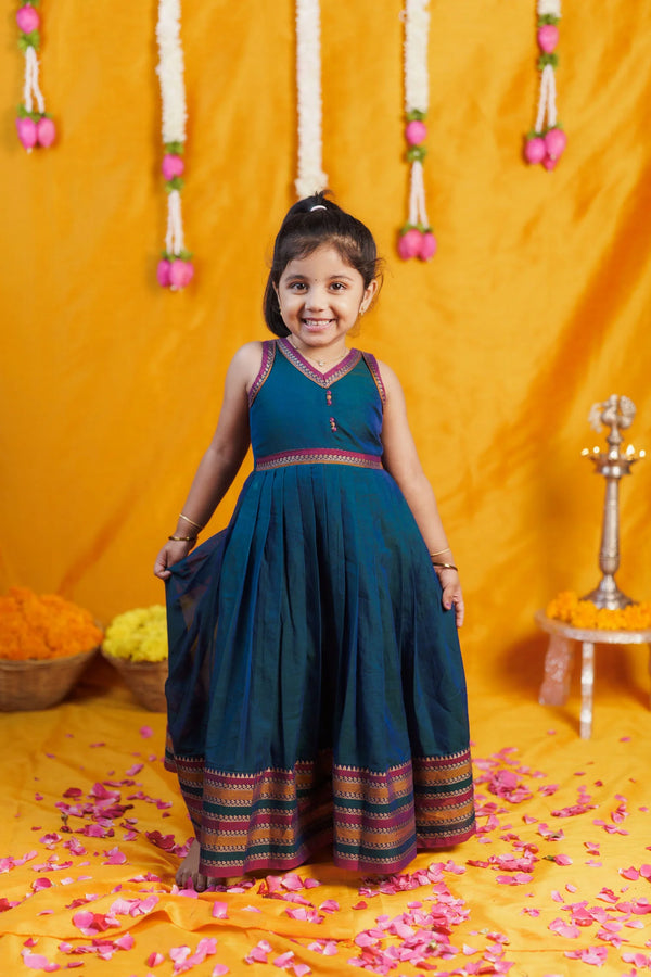Geetanjali Teal Frock Mini