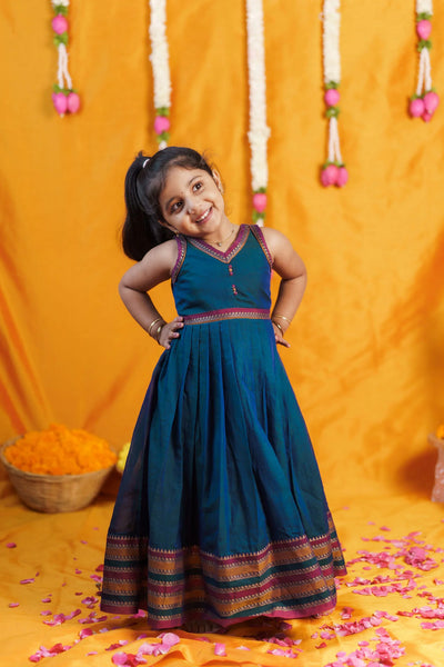 Geetanjali Teal Frock Mini