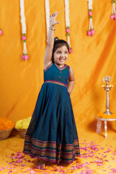 Geetanjali Teal Frock Mini