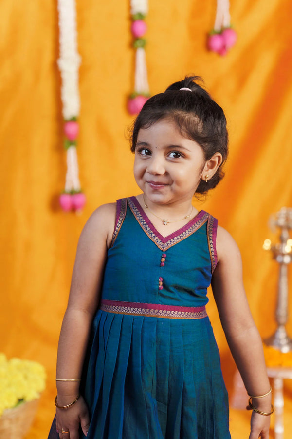 Geetanjali Teal Frock Mini