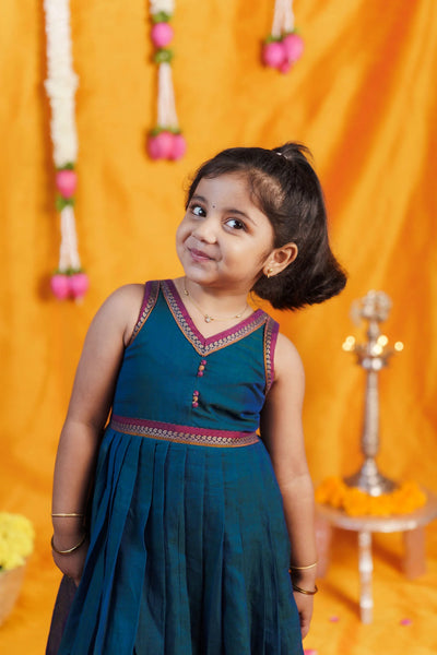 Geetanjali Teal Frock Mini