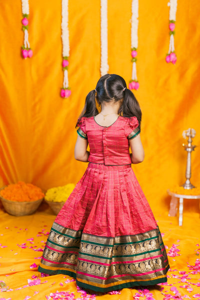 Bhavya Red Lehenga Mini (Set of 2)