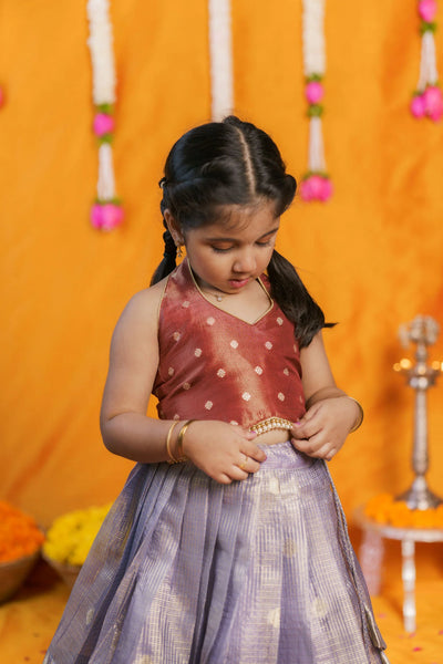 Gargi Lavender Lehenga Mini (Set of 2)