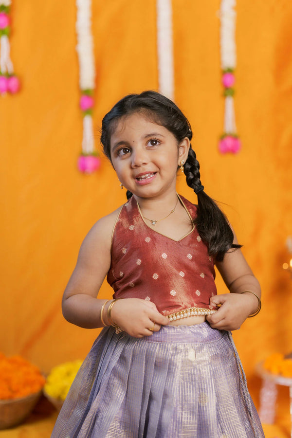 Gargi Lavender Lehenga Mini (Set of 2)