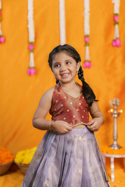 Gargi Lavender Lehenga Mini (Set of 2)