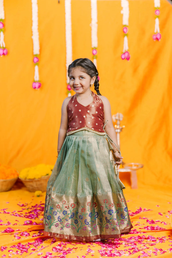 Gargi Mint Green Lehenga Mini (Set of 2)