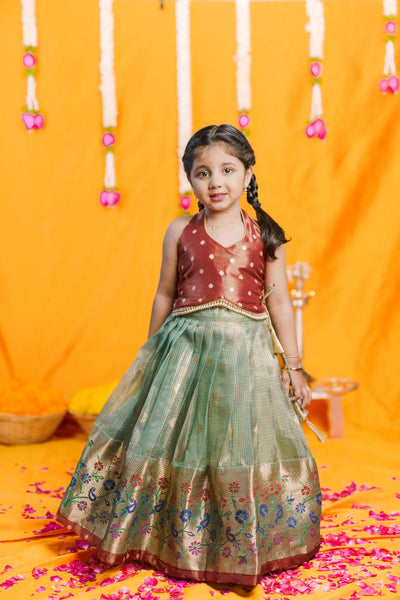 Gargi Mint Green Lehenga Mini (Set of 2)