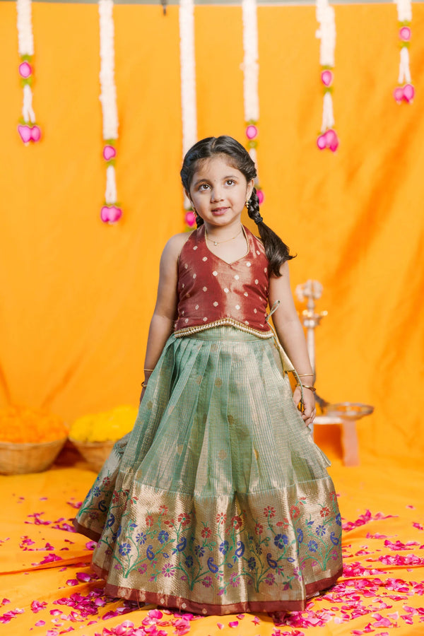 Gargi Mint Green Lehenga Mini (Set of 2)