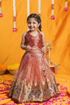 Gargi Peach Lehenga Mini (Set of 2)