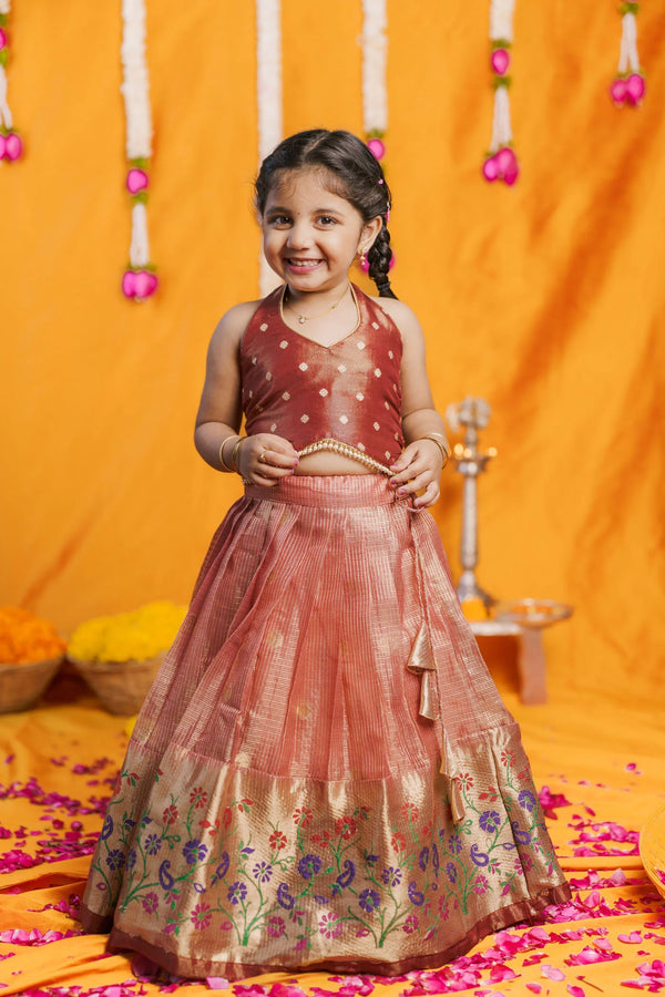 Gargi Peach Lehenga Mini (Set of 2)