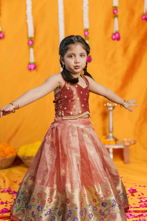 Gargi Peach Lehenga Mini (Set of 2)