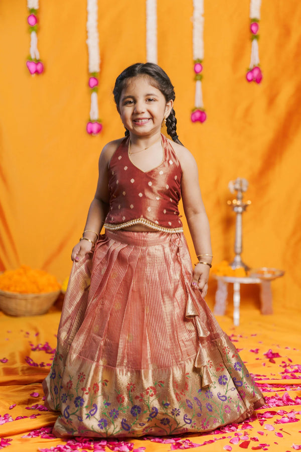 Gargi Peach Lehenga Mini (Set of 2)