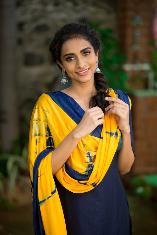 Ivanka Navy blue and yellow