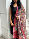 Dharvi Black With Maroon & Green Patola Dupatta