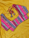 Dharshini Rani Pink Multicolour Banarasi Brocade blouse