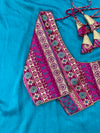 Pratiksha Magenta Brocade Blue