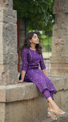 Meera Violet Kurti Set (Set of 2)