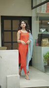 Kamala orange Kurti Set